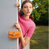 Aurora Mini Flap Bag – Statement Handbag with Gold Pop-Tab Clasp
