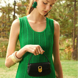 Aurora Mini Flap Bag – Statement Handbag with Gold Pop-Tab Clasp
