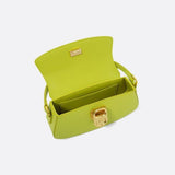 Aurora Mini Flap Bag – Statement Handbag with Gold Pop-Tab Clasp