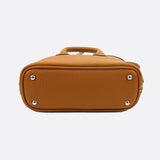 Aurora Dome Mini Handbag – Pebbled Top-Handle Bag with Detachable Strap