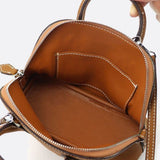 Aurora Dome Mini Handbag – Pebbled Top-Handle Bag with Detachable Strap