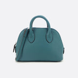 Aurora Dome Mini Handbag – Pebbled Top-Handle Bag with Detachable Strap