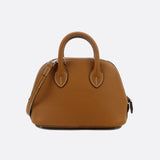 Aurora Dome Mini Handbag – Pebbled Top-Handle Bag with Detachable Strap