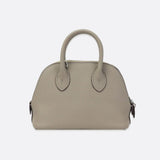 Aurora Dome Mini Handbag – Pebbled Top-Handle Bag with Detachable Strap
