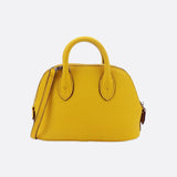 Aurora Dome Mini Handbag – Pebbled Top-Handle Bag with Detachable Strap
