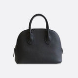Aurora Dome Mini Handbag – Pebbled Top-Handle Bag with Detachable Strap