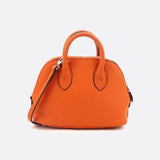 Aurora Dome Mini Handbag – Pebbled Top-Handle Bag with Detachable Strap