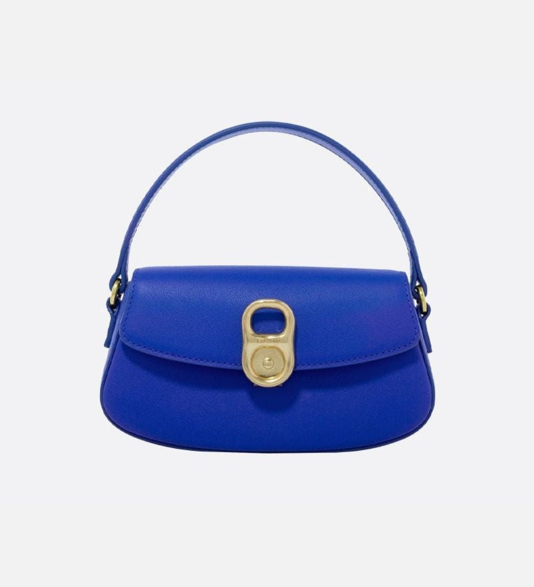 Aurora Mini Flap Bag – Statement Handbag with Gold Pop-Tab Clasp