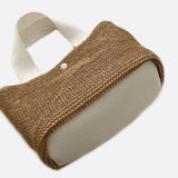 Luna Mini Straw Tote – Natural Woven Handbag