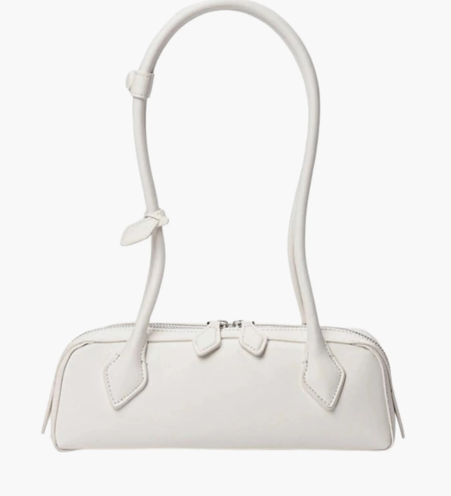 Puck | Minimalist White Rectangular Shoulder Bag Aurora-Bags