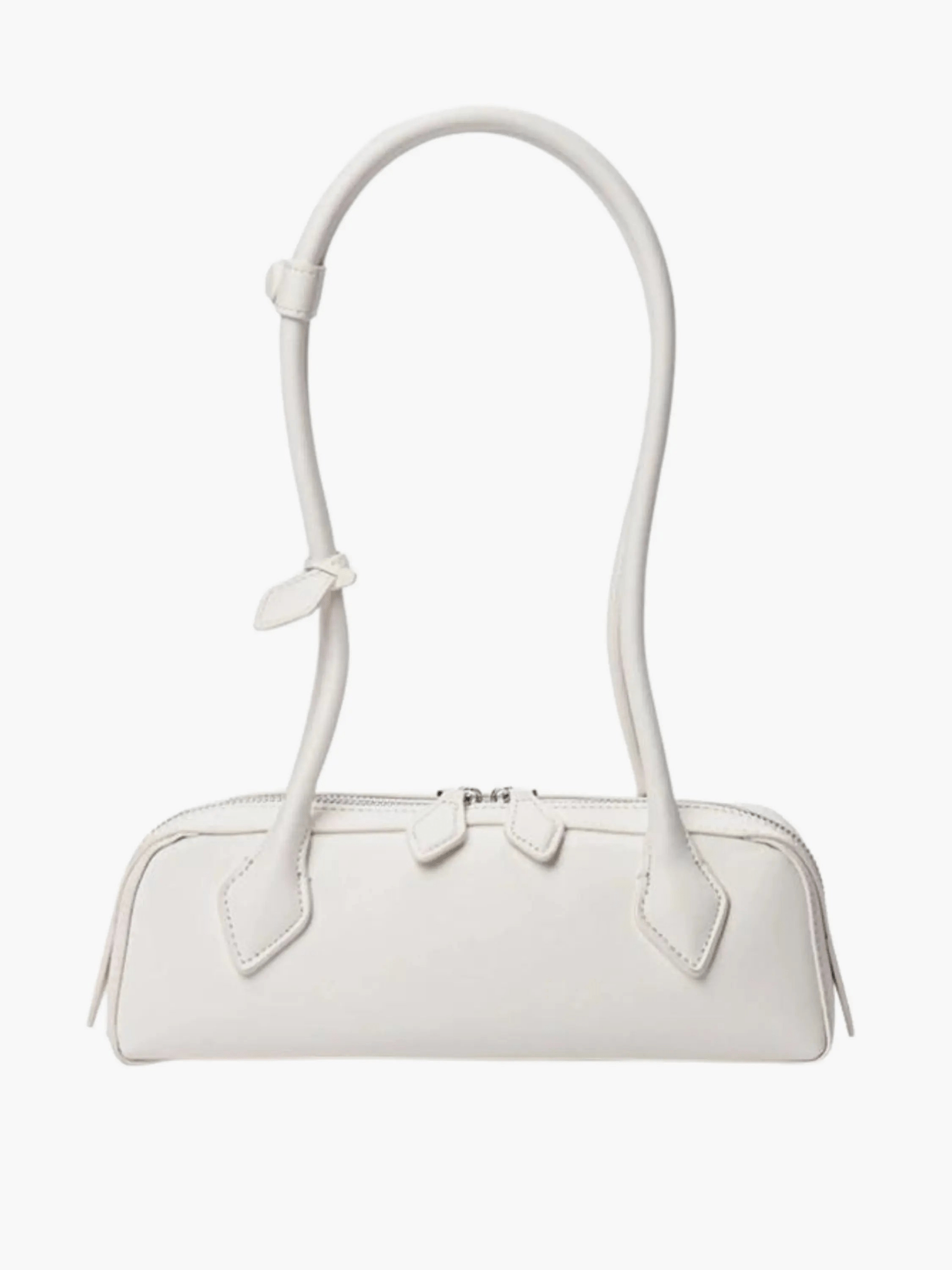 Puck | Minimalist White Rectangular Shoulder Bag Aurora-Bags