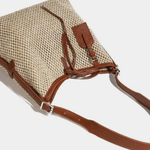 Quinn | Stylish Woven Bucket Bag with Leather Trim Aurora-Bags