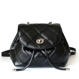 Perseis | Silver Quilted Leather Backpack – Chic, Trendy & Eye-Catching