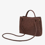 Sabine Woven Suede Bag Small Aurora-Bags