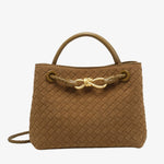 Sabine Woven Suede Bag Small Aurora-Bags