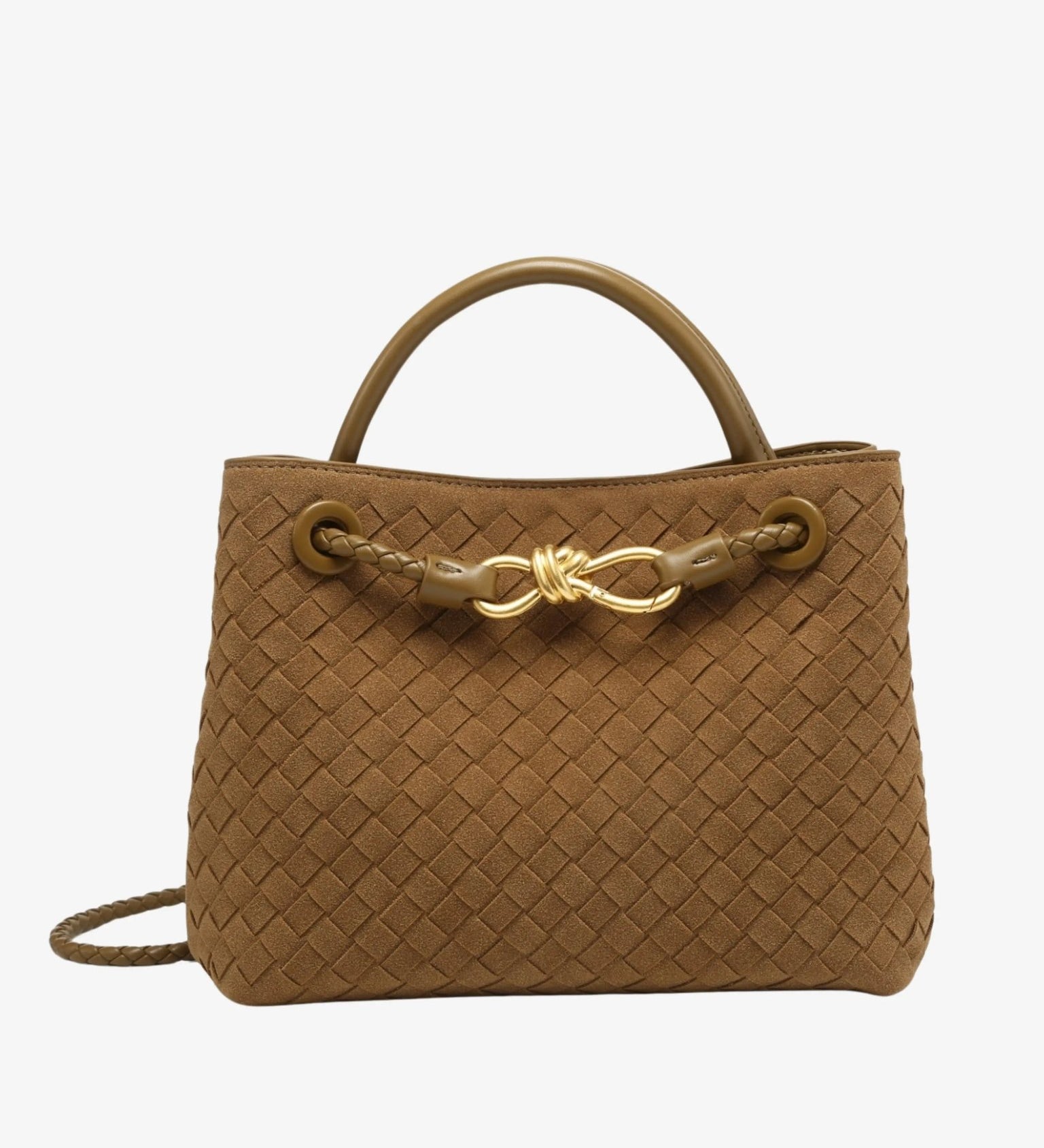 Sabine Woven Suede Bag Small Aurora-Bags