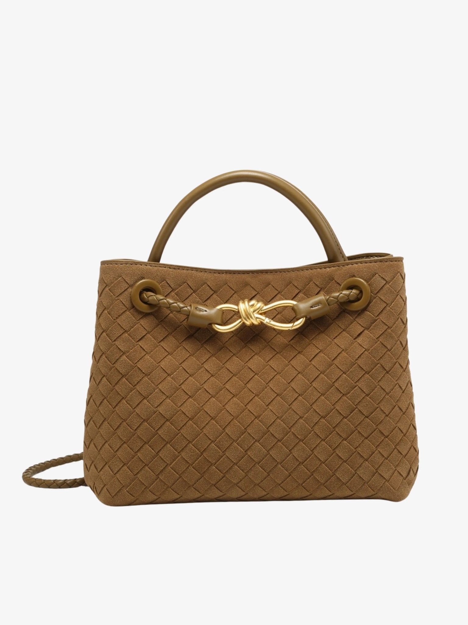 Sabine Woven Suede Bag Small Aurora-Bags