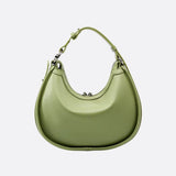 Arden Woven Crescent Bag – Genuine Leather Shoulder Bag