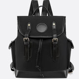 Preston Canvas Backpack – Two-Tone Drawstring Rucksack with Faux Leather Trim