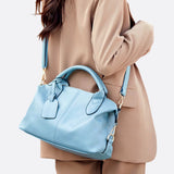 Elegant Leather Satchel Bag – Versatile Handbag with Detachable Strap