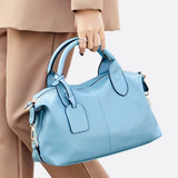 Elegant Leather Satchel Bag – Versatile Handbag with Detachable Strap