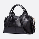 Elegant Leather Satchel Bag – Versatile Handbag with Detachable Strap