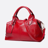 Elegant Leather Satchel Bag – Versatile Handbag with Detachable Strap