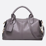 Elegant Leather Satchel Bag – Versatile Handbag with Detachable Strap