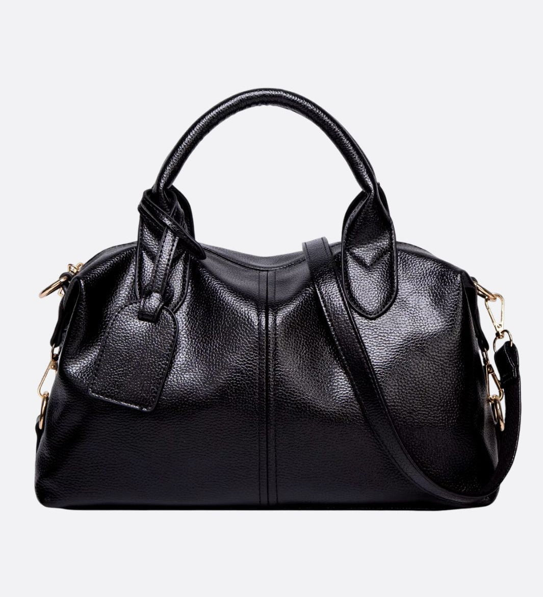 Elegant Leather Satchel Bag – Versatile Handbag with Detachable Strap