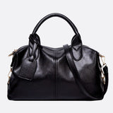 Elegant Leather Satchel Bag – Versatile Handbag with Detachable Strap