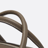 Classic Structured Handbag – Taupe Leather-Look Top Handle Satchel