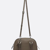 Classic Structured Handbag – Taupe Leather-Look Top Handle Satchel