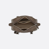 Classic Structured Handbag – Taupe Leather-Look Top Handle Satchel