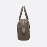 Classic Structured Handbag – Taupe Leather-Look Top Handle Satchel