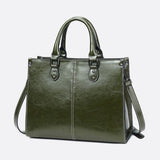 Vintage-Style Camel Leather Tote Bag – Professional & Timeless