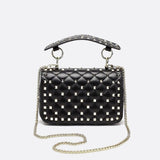 Black Studded Leather Handbag – Rock Chic Meets Luxury