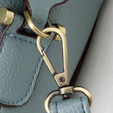 Structured Leather Bowling Bag with Top Handles