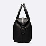 Structured Leather Bowling Bag with Top Handles