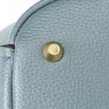 Structured Leather Bowling Bag with Top Handles