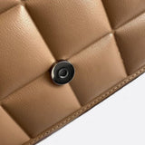 Aurora Quilted Statement Bag – Structured Handbag with Chain Detail & Top Handle
