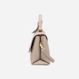 Minimalist Trapeze Handbag with Top Handle and Shoulder Strap