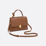 Minimalist Trapeze Handbag with Top Handle and Shoulder Strap