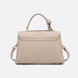 Minimalist Trapeze Handbag with Top Handle and Shoulder Strap