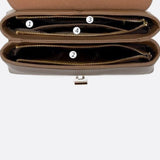 Minimalist Trapeze Handbag with Top Handle and Shoulder Strap