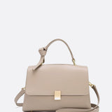 Minimalist Trapeze Handbag with Top Handle and Shoulder Strap