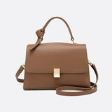 Minimalist Trapeze Handbag with Top Handle and Shoulder Strap