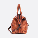 Vintage Leather Travel Handbag – Premium Top Handle Crossbody Purse for Women
