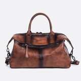 Vintage Leather Travel Handbag – Premium Top Handle Crossbody Purse for Women