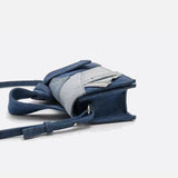 Rebel Denim Patchwork Bag – Jean-Inspired Handbag with Top Handle & Tie Detail