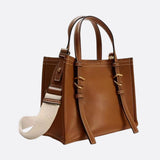 Chic Rectangular Leather Tote Bag